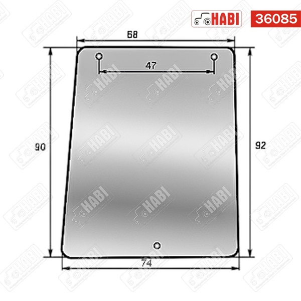 MTZ Pronar 80TSH üveg jobb