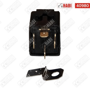 MTZ Relé 4 lábas, tartóval 12V 30A univerzális