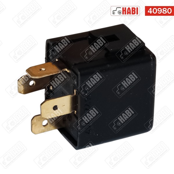 MTZ Relé 4 lábas, tartóval 12V 30A univerzális