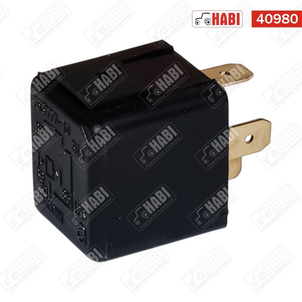 MTZ Relé 4 lábas, tartóval 12V 30A univerzális