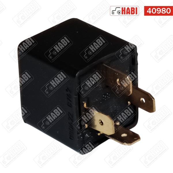 MTZ Relé 4 lábas, tartóval 12V 30A univerzális