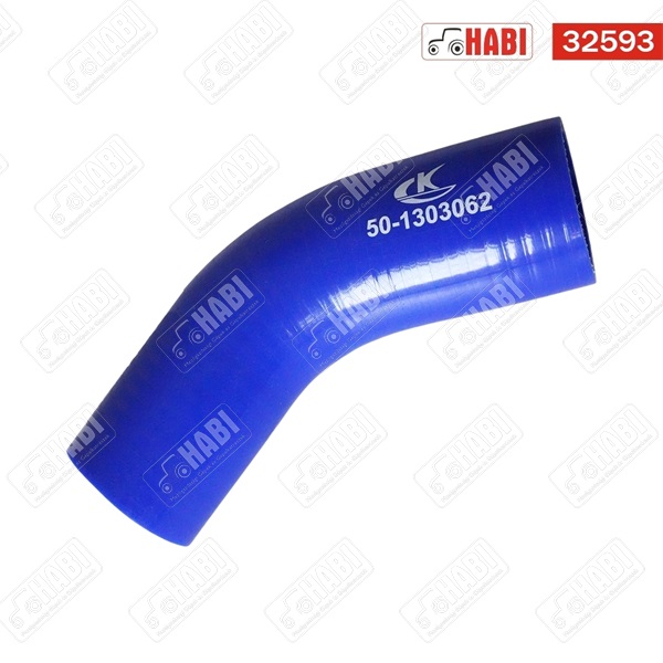 MTZ Vízcső vásznas alsó /szilikonos/ D=48mm d=38mm - 120° L=80x80