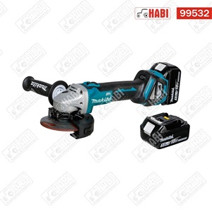 Makita DGA511RTJ 18V LXT BL 125 mm akkus sarokcsiszoló + töltő + Makpac