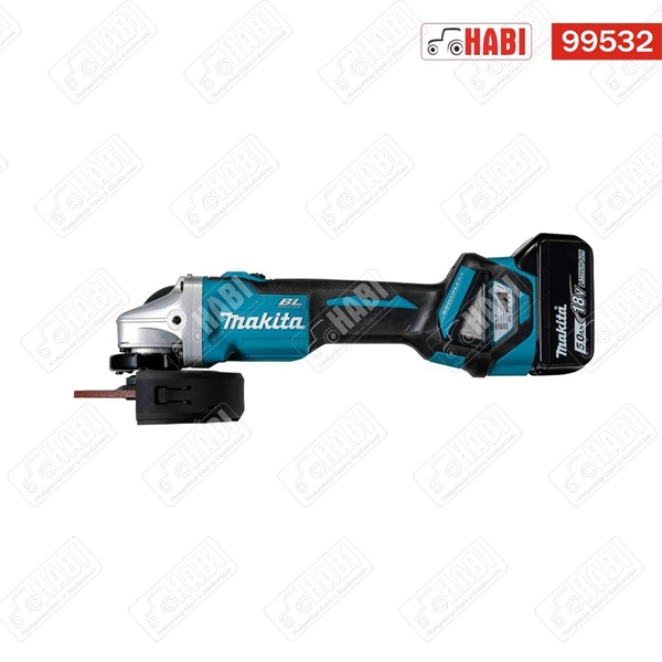 Makita DGA511RTJ 18V LXT BL 125 mm akkus sarokcsiszoló + töltő + Makpac