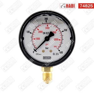 Manométer 0-400 bar alsó csatlakozású d=63 mm 1/4"