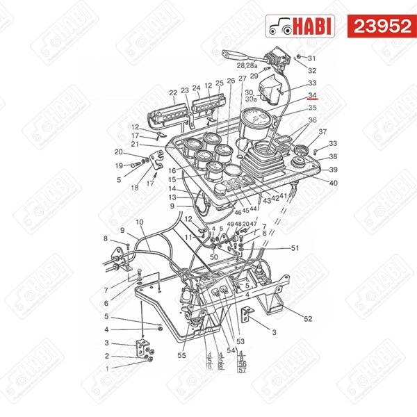 MTZ Műszerfal óra új típusú 5 órás /3801.15.01/ GAZ 3205