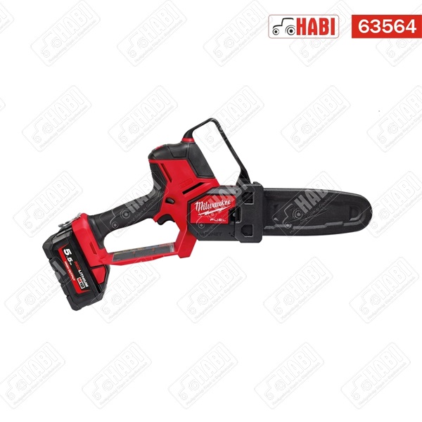 Milwaukee M18FHS20-552 ágvágó láncfűrész 20cm, 2db M18 5,5Ah akkuval és 1db M12-M18 gyorstöltővel