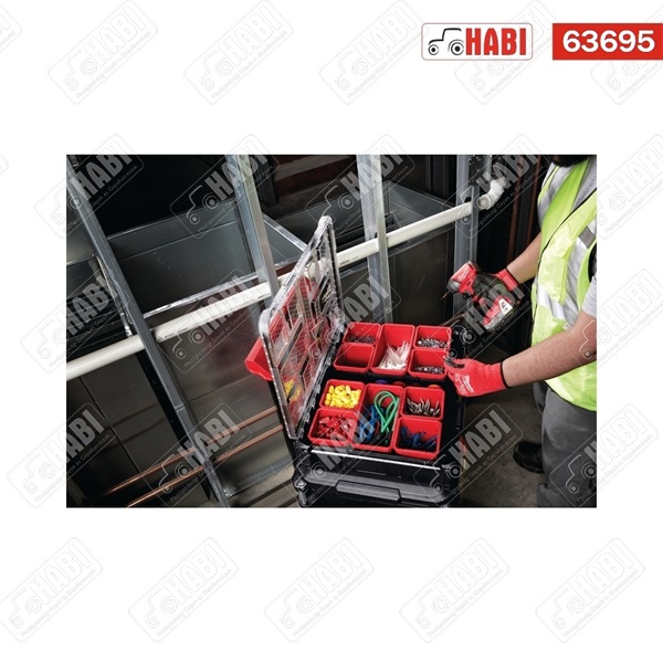 Milwaukee PACKOUT™ tároló láda 1  (kerekes, 560 x 410 x 480)