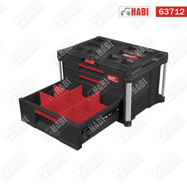 Milwaukee PACKOUT™ tároló láda 2+1 fiókos