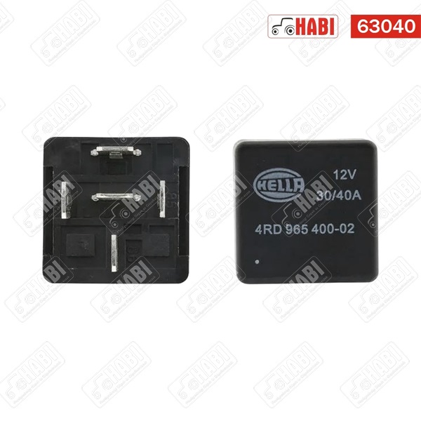 Munkaáram relé 12V 30 / 40A 5 lábas Hella