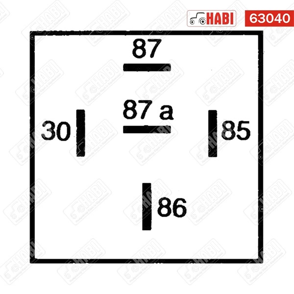 Munkaáram relé 12V 30 / 40A 5 lábas Hella