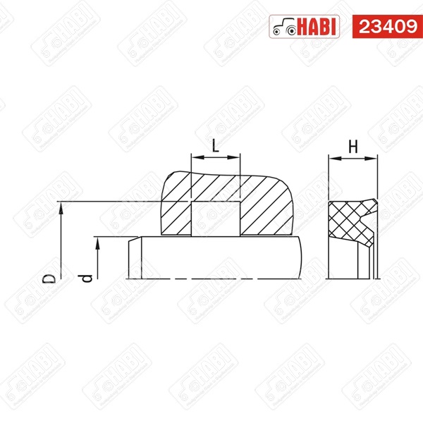 Munkahenger dugattyúrúd tömítés 20x28x5,7 mm
