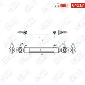Munkahenger kettős működésű D45-80-500 GK