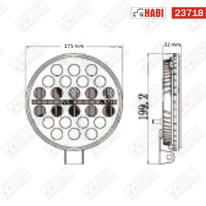 Fényszóró 3 funkciós LED 40W 2000 lumen d=175 mm10-30V IP67