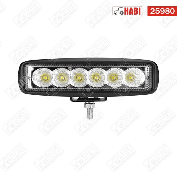 Munkalámpa EPISTAR LED 18W téglalap, 160x45x55 mm, 1350 Lumen, 10-36V, IP67