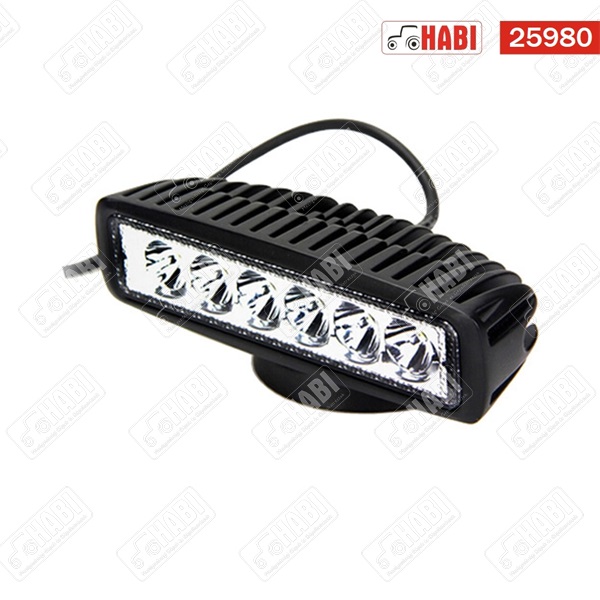 Munkalámpa EPISTAR LED 18W téglalap, 160x45x55 mm, 1350 Lumen, 10-36V, IP67