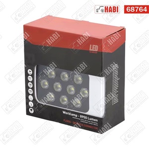 Munkalámpa LED 100W téglalap, 8950 Lumen, 12-24V, Deutsch, 2-tűs csatlakozó