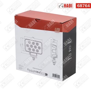 Munkalámpa LED 100W téglalap, 8950 Lumen, 12-24V, Deutsch, 2-tűs csatlakozó