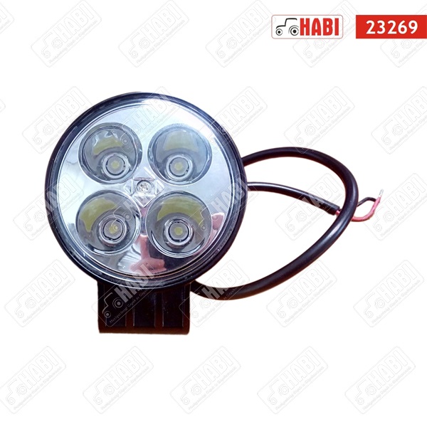 Munkalámpa LED 12W kör, 950 Lumen, 10-30V, IP67, HBR