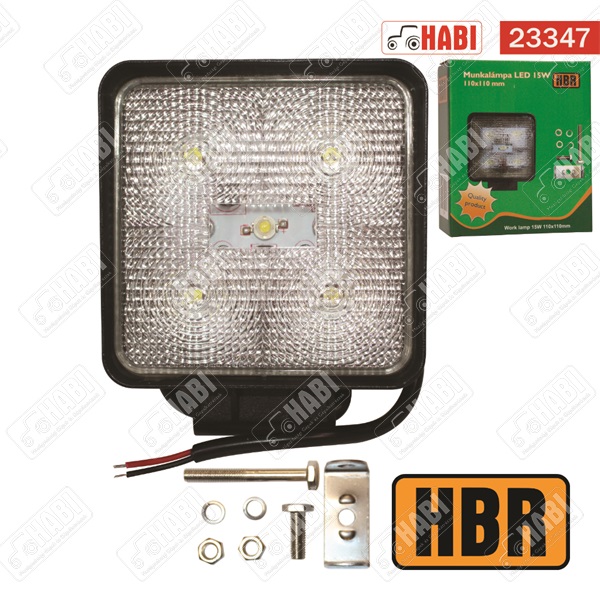 Munkalámpa LED 15W kocka, 975 Lumen, 10-30V, IP67, HBR