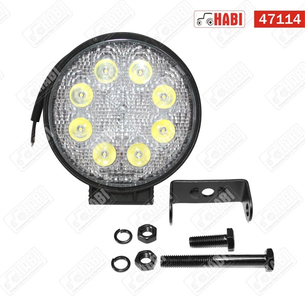 Munkalámpa LED 24W kör, 1800 Lumen, 9-32V, IP67