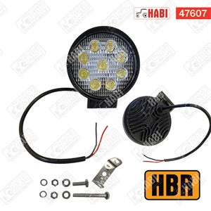 Munkalámpa LED 27W kör, 2070 Lumen, D=113mm, 10-30V, IP67