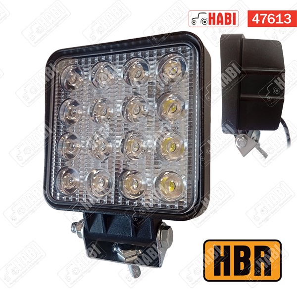 Munkalámpa LED 48W kocka, 130x115x75 mm, 4000 Lumen 10-30 V