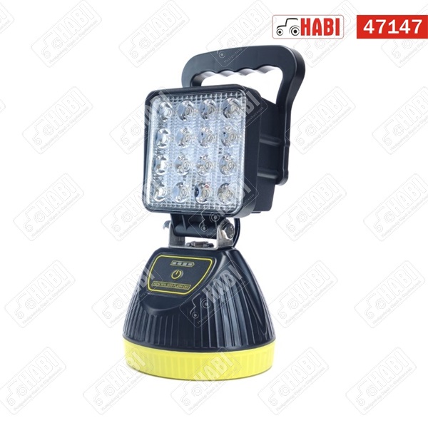 LED Szerelőlámpa 48W tölthető kocka, mágneses, 3200 lumen, 8800mAh, 10-30V, IP44