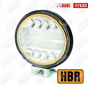 Munkalámpa LED 72W kör, 3000 Lumen, 12-24V, D=110mm h=25 mm, HBR