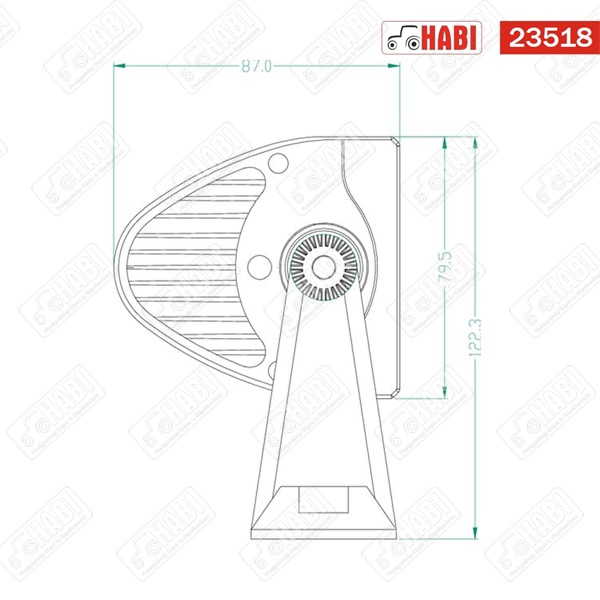 Munkalámpa LED fényhíd 34 CM  6120 LUM 72W 24 LED ívelt