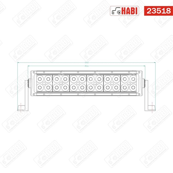 Munkalámpa LED fényhíd 34 CM  6120 LUM 72W 24 LED ívelt
