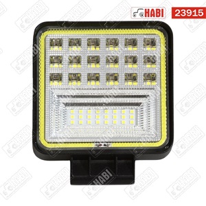 Munkalámpa+Nappali menetfény (fehér) LED 126W kocka, 5040 Lumen, 9-32V, IP67