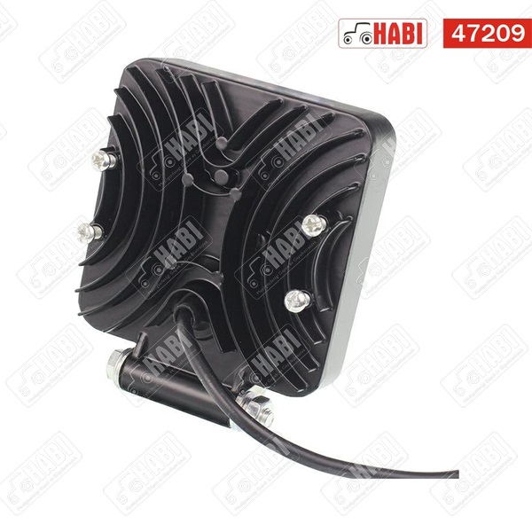 Munkalámpa+Nappali menetfény (sárga) LED 126W kocka, 110x110x25mm, 10-30V, IP65