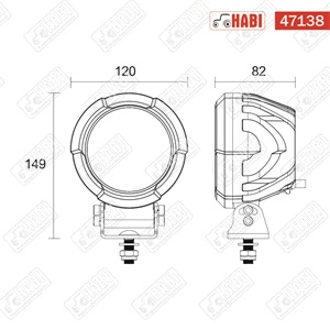 Munkalámpa OSRAM LED kör, deutsch csatlakozás, 43W, 5200 lumen, 10-30V, IP67/IP69K, HBR PREMIUM