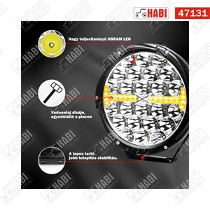 Fényszóró OSRAM LED offroad/kamion kör, 100W, 7 inch, 10.920 lumen, 4 funkció, 10-30V, IP67/IP69K, HBR PREMIUM