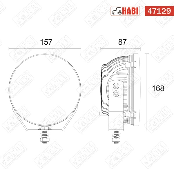 Fényszóró OSRAM LED offroad kör, 70W, 5500 lumen, 10-30V, IP67/IP69K