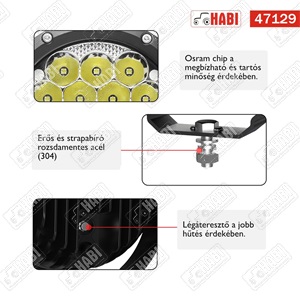 Fényszóró OSRAM LED offroad kör, 70W, 5500 lumen, 10-30V, IP67/IP69K