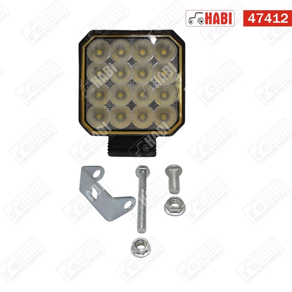 Munkalámpa SMD LED kocka, 50W, 4000 lumen, 100x100x30 mm, 10-30V, IP67