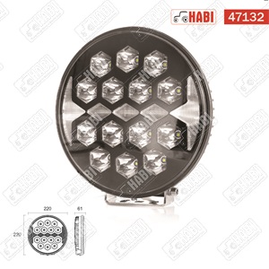 Fényszóró SMD LED offroad kör, 140W, 9 inch, 10.000 lumen, 2 funkció, 10-30V, IP67/IP69K, HBR