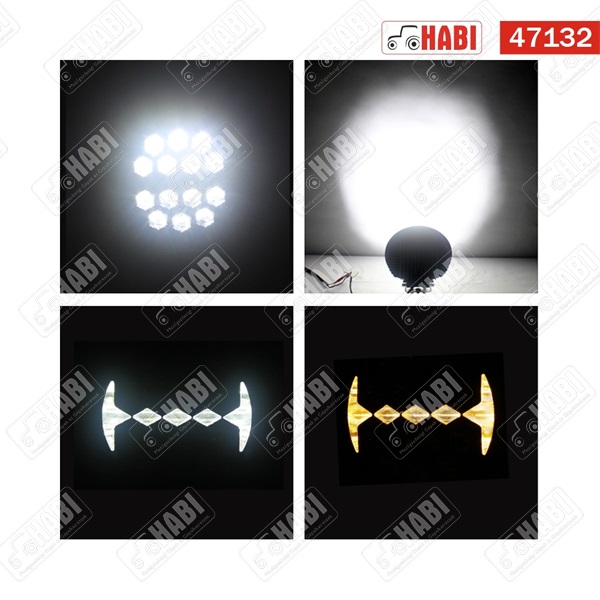 Fényszóró SMD LED offroad kör, 140W, 9 inch, 10.000 lumen, 2 funkció, 10-30V, IP67/IP69K, HBR