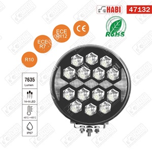 Fényszóró SMD LED offroad kör, 140W, 9 inch, 10.000 lumen, 2 funkció, 10-30V, IP67/IP69K, HBR