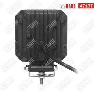 Munkalámpa + helyzetjelző (Piros) SMD LED kocka, 15W, 1500 lumen, 10-30V, IP67/IP69K, HBR
