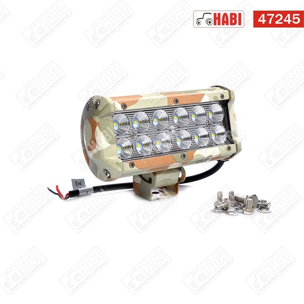 Munkalámpa terepmintás LED 36W téglalap, 165x115x78 mm, 6000 Kelvin, 10-30V, IP67