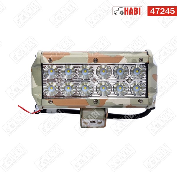 Munkalámpa terepmintás LED 36W téglalap, 165x115x78 mm, 6000 Kelvin, 10-30V, IP67