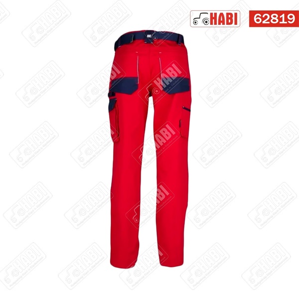 Munkásnadrág, unisex, 4XL, piros/kék, Kramp Original