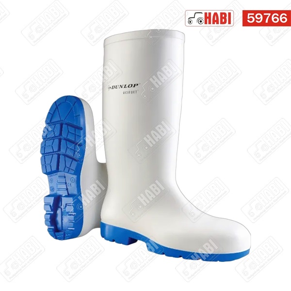 Munkavédelmi gumicsizma, fehér, S4, 44-es, Acifort®, classic safety Dunlop