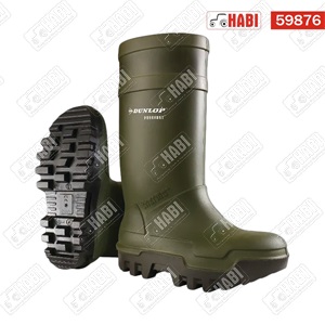 Munkavédelmi gumicsizma, zöld, S5, 41-es, Purofort® Thermo+ Dunlop