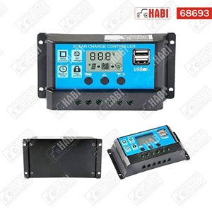 Napelem töltésvezérlő modul 12/24V 10A PWM+USB