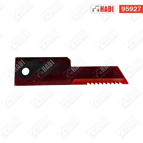New Holland szalmaszecskázó kés fogazott 198x50x3mm d=13 Schumacher