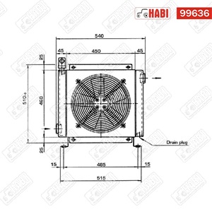 Olajhűtő 12V 38-50°C 140 l/min 20 bar Emmegi